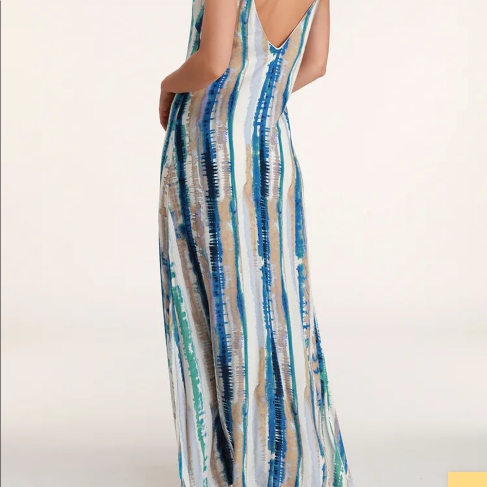 Lulus Bay Side Babe Tie Dye Maxi Dress